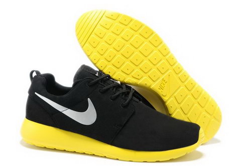 Online Shopping Nike Roshe Mens Running Shoes Wool Skin For Sale Black Yellow Sweden